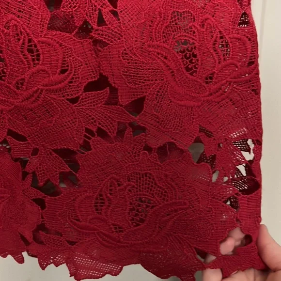 ❤️Rafaella Red Floral Lace Top - Picture 4 of 8